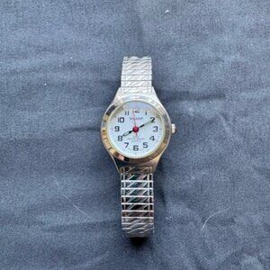 Vintage Sharp Quartz Watch - SS Case and Silver Tone Stretch Band
